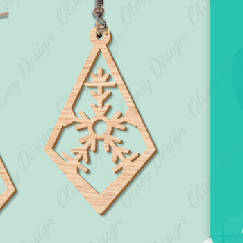 Intra απο ξύλο plywood 3mm-4mm πάχος – Σκουλαρίκια χιονιού Δίασταση  5x5 cm INTRAFABR-109159143 - Image 15