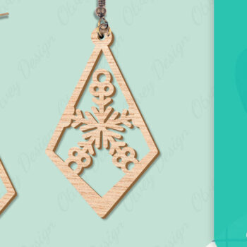 Intra απο ξύλο plywood 3mm-4mm πάχος – Σκουλαρίκια χιονιού Δίασταση  5x5 cm INTRAFABR-109159143 - Image 17