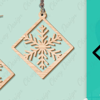 Intra απο ξύλο plywood 3mm-4mm πάχος – Σκουλαρίκια χιονιού Δίασταση  5x5 cm INTRAFABR-109159154 - Image 9