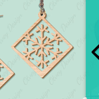 Intra απο ξύλο plywood 3mm-4mm πάχος – Σκουλαρίκια χιονιού Δίασταση  5x5 cm INTRAFABR-109159154 - Image 10