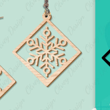 Intra απο ξύλο plywood 3mm-4mm πάχος – Σκουλαρίκια χιονιού Δίασταση  5x5 cm INTRAFABR-109159154 - Image 11