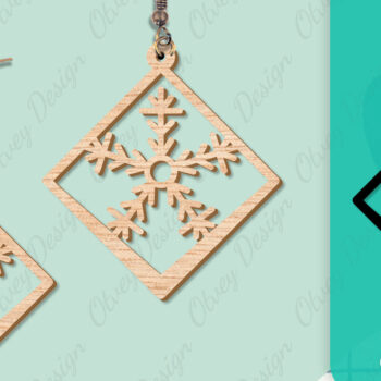 Intra απο ξύλο plywood 3mm-4mm πάχος – Σκουλαρίκια χιονιού Δίασταση  5x5 cm INTRAFABR-109159154 - Image 15