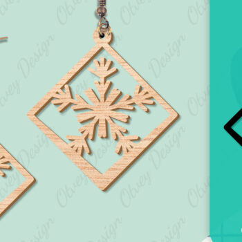 Intra απο ξύλο plywood 3mm-4mm πάχος – Σκουλαρίκια χιονιού Δίασταση  5x5 cm INTRAFABR-109159154 - Image 16