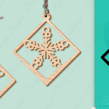 Intra απο ξύλο plywood 3mm-4mm πάχος – Σκουλαρίκια χιονιού Δίασταση  5x5 cm INTRAFABR-109159154 - Image 17