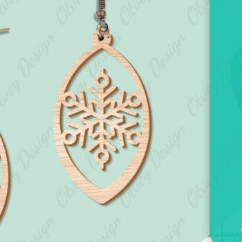 Intra απο ξύλο plywood 3mm-4mm πάχος – Σκουλαρίκια χιονιού Δίασταση  5x5 cm INTRAFABR-109159148 - Image 11