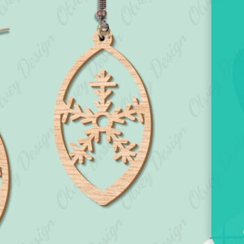 Intra απο ξύλο plywood 3mm-4mm πάχος – Σκουλαρίκια χιονιού Δίασταση  5x5 cm INTRAFABR-109159148 - Image 15