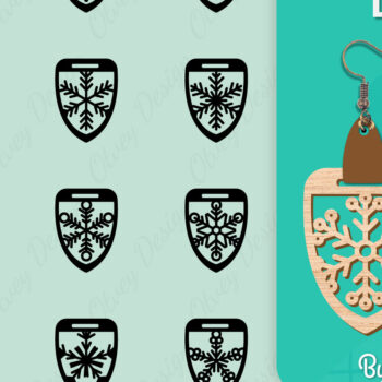 Intra απο ξύλο plywood 3mm-4mm πάχος – Σκουλαρίκια χιονιού Δίασταση  5x5 cm INTRAFABR-109159160 - Image 1