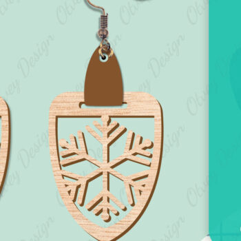 Intra απο ξύλο plywood 3mm-4mm πάχος – Σκουλαρίκια χιονιού Δίασταση  5x5 cm INTRAFABR-109159160 - Image 5