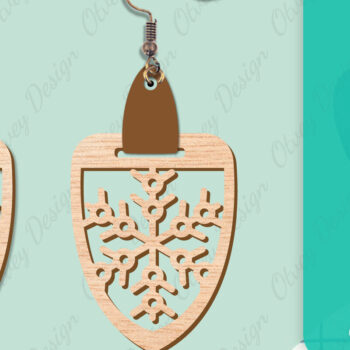 Intra απο ξύλο plywood 3mm-4mm πάχος – Σκουλαρίκια χιονιού Δίασταση  5x5 cm INTRAFABR-109159160 - Image 7