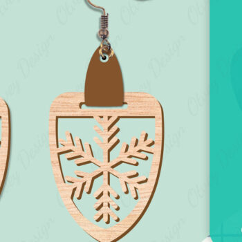 Intra απο ξύλο plywood 3mm-4mm πάχος – Σκουλαρίκια χιονιού Δίασταση  5x5 cm INTRAFABR-109159160 - Image 8