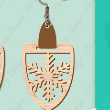 Intra απο ξύλο plywood 3mm-4mm πάχος – Σκουλαρίκια χιονιού Δίασταση  5x5 cm INTRAFABR-109159160 - Image 9