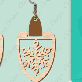 Intra απο ξύλο plywood 3mm-4mm πάχος – Σκουλαρίκια χιονιού Δίασταση  5x5 cm INTRAFABR-109159160 - Image 11