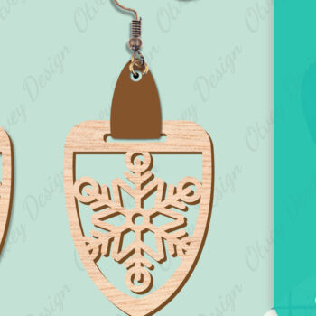 Intra απο ξύλο plywood 3mm-4mm πάχος – Σκουλαρίκια χιονιού Δίασταση  5x5 cm INTRAFABR-109159160 - Image 13