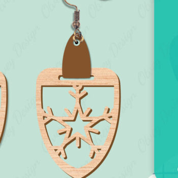 Intra απο ξύλο plywood 3mm-4mm πάχος – Σκουλαρίκια χιονιού Δίασταση  5x5 cm INTRAFABR-109159160 - Image 14