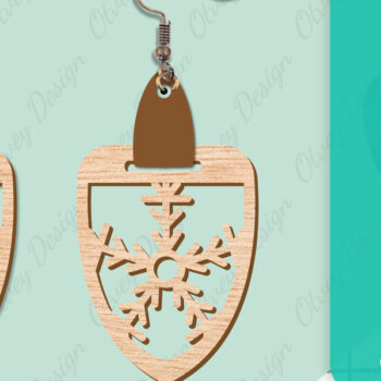 Intra απο ξύλο plywood 3mm-4mm πάχος – Σκουλαρίκια χιονιού Δίασταση  5x5 cm INTRAFABR-109159160 - Image 15