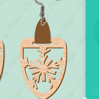 Intra απο ξύλο plywood 3mm-4mm πάχος – Σκουλαρίκια χιονιού Δίασταση  5x5 cm INTRAFABR-109159160 - Image 16