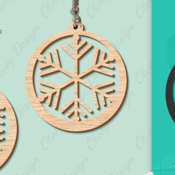 Intra απο ξύλο plywood 3mm-4mm πάχος – Σκουλαρίκια χιονιού Δίασταση  5x5 cm INTRAFABR-109159151 - Image 5