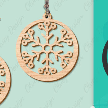 Intra απο ξύλο plywood 3mm-4mm πάχος – Σκουλαρίκια χιονιού Δίασταση  5x5 cm INTRAFABR-109159151 - Image 6