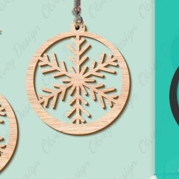 Intra απο ξύλο plywood 3mm-4mm πάχος – Σκουλαρίκια χιονιού Δίασταση  5x5 cm INTRAFABR-109159151 - Image 9