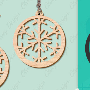 Intra απο ξύλο plywood 3mm-4mm πάχος – Σκουλαρίκια χιονιού Δίασταση  5x5 cm INTRAFABR-109159151 - Image 10