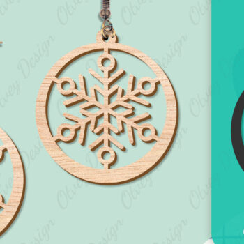 Intra απο ξύλο plywood 3mm-4mm πάχος – Σκουλαρίκια χιονιού Δίασταση  5x5 cm INTRAFABR-109159151 - Image 11