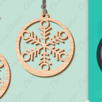 Intra απο ξύλο plywood 3mm-4mm πάχος – Σκουλαρίκια χιονιού Δίασταση  5x5 cm INTRAFABR-109159151 - Image 12