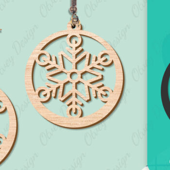 Intra απο ξύλο plywood 3mm-4mm πάχος – Σκουλαρίκια χιονιού Δίασταση  5x5 cm INTRAFABR-109159151 - Image 13