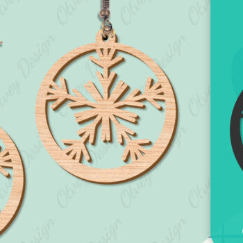 Intra απο ξύλο plywood 3mm-4mm πάχος – Σκουλαρίκια χιονιού Δίασταση  5x5 cm INTRAFABR-109159151 - Image 16