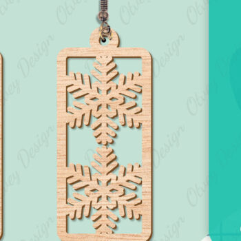 Intra απο ξύλο plywood 3mm-4mm πάχος – Σκουλαρίκια χιονιού Δίασταση  5x5 cm INTRAFABR-109159179 - Image 3