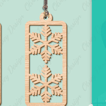 Intra απο ξύλο plywood 3mm-4mm πάχος – Σκουλαρίκια χιονιού Δίασταση  5x5 cm INTRAFABR-109159179 - Image 4