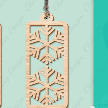 Intra απο ξύλο plywood 3mm-4mm πάχος – Σκουλαρίκια χιονιού Δίασταση  5x5 cm INTRAFABR-109159179 - Image 5