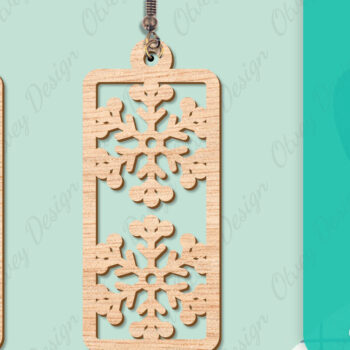 Intra απο ξύλο plywood 3mm-4mm πάχος – Σκουλαρίκια χιονιού Δίασταση  5x5 cm INTRAFABR-109159179 - Image 6