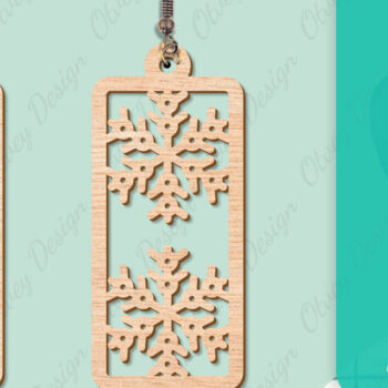 Intra απο ξύλο plywood 3mm-4mm πάχος – Σκουλαρίκια χιονιού Δίασταση  5x5 cm INTRAFABR-109159179 - Image 7