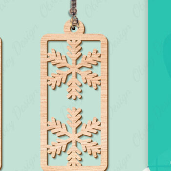 Intra απο ξύλο plywood 3mm-4mm πάχος – Σκουλαρίκια χιονιού Δίασταση  5x5 cm INTRAFABR-109159179 - Image 8