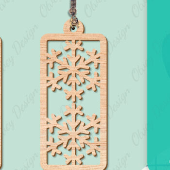 Intra απο ξύλο plywood 3mm-4mm πάχος – Σκουλαρίκια χιονιού Δίασταση  5x5 cm INTRAFABR-109159179 - Image 10