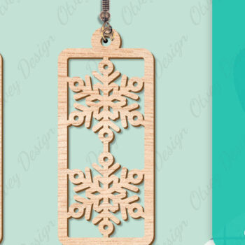 Intra απο ξύλο plywood 3mm-4mm πάχος – Σκουλαρίκια χιονιού Δίασταση  5x5 cm INTRAFABR-109159179 - Image 11