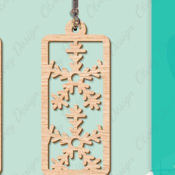 Intra απο ξύλο plywood 3mm-4mm πάχος – Σκουλαρίκια χιονιού Δίασταση  5x5 cm INTRAFABR-109159179 - Image 15