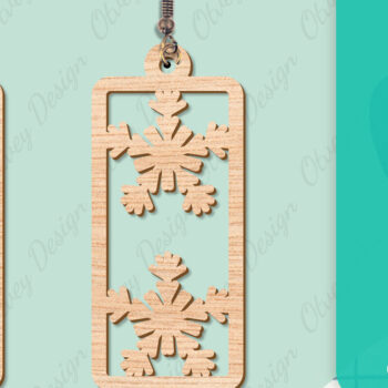 Intra απο ξύλο plywood 3mm-4mm πάχος – Σκουλαρίκια χιονιού Δίασταση  5x5 cm INTRAFABR-109159179 - Image 16