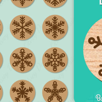 Intra απο ξύλο plywood 3mm-4mm πάχος – Σκουλαρίκια χιονιού Δίασταση  5x5 cm INTRAFABR-109159139 - Image 1