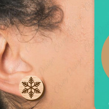 Intra απο ξύλο plywood 3mm-4mm πάχος – Σκουλαρίκια χιονιού Δίασταση  5x5 cm INTRAFABR-109159139 - Image 4