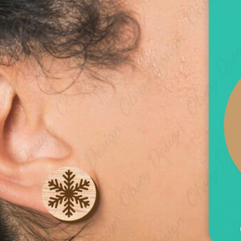 Intra απο ξύλο plywood 3mm-4mm πάχος – Σκουλαρίκια χιονιού Δίασταση  5x5 cm INTRAFABR-109159139 - Image 9