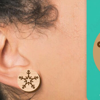 Intra απο ξύλο plywood 3mm-4mm πάχος – Σκουλαρίκια χιονιού Δίασταση  5x5 cm INTRAFABR-109159139 - Image 14