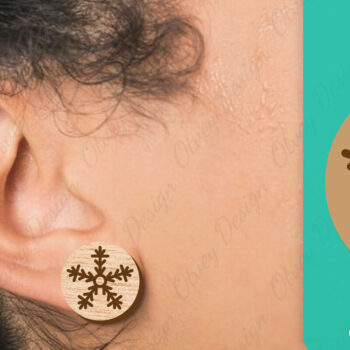 Intra απο ξύλο plywood 3mm-4mm πάχος – Σκουλαρίκια χιονιού Δίασταση  5x5 cm INTRAFABR-109159139 - Image 15