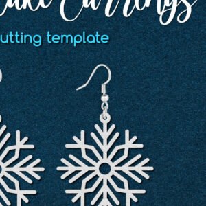 Intra απο ξύλο plywood 3mm-4mm πάχος – Σκουλαρίκι Snowflake, Χειμερινά κοσμήματα Δίασταση  5x5 cm INTRAFABR-109041590