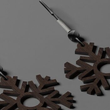 Intra απο ξύλο plywood 3mm-4mm πάχος – Snowflake Earrings Σετ κοσμημάτων Glowforge Δίασταση  5x5 cm INTRAFABR-44664251 - Image 1