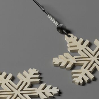 Intra απο ξύλο plywood 3mm-4mm πάχος – Snowflake Earrings Σετ κοσμημάτων Glowforge Δίασταση  5x5 cm INTRAFABR-44664251 - Image 3
