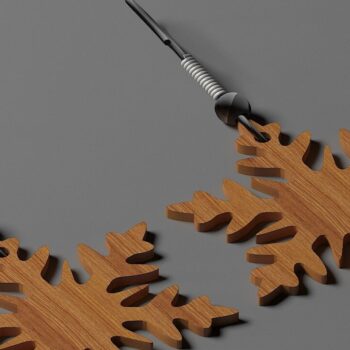 Intra απο ξύλο plywood 3mm-4mm πάχος – Snowflake Earrings Σετ κοσμημάτων Glowforge Δίασταση  5x5 cm INTRAFABR-44664251 - Image 4