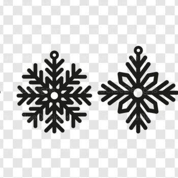 Intra απο ξύλο plywood 3mm-4mm πάχος – Snowflake Earrings Δίασταση 5x5 cm INTRAFABR-109042082 - Image 2