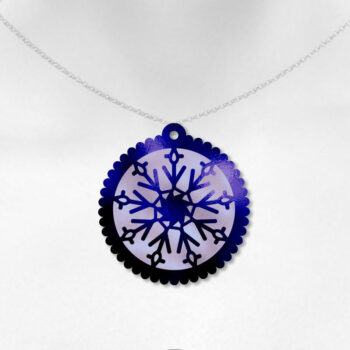 Intra απο ξύλο plywood 3mm-4mm πάχος – Σκουλαρίκια νιφάδα χιονιού Δίασταση  5x5 cm INTRAFABR-6695258 - Image 5