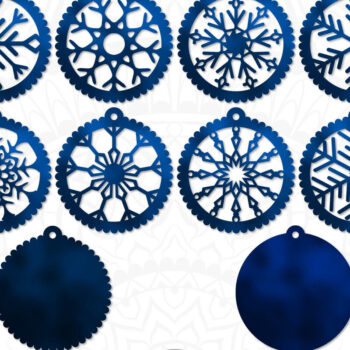 Intra απο ξύλο plywood 3mm-4mm πάχος – Σκουλαρίκια νιφάδα χιονιού Δίασταση  5x5 cm INTRAFABR-6695258 - Image 6